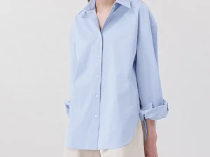 100% Cotton Women's Shirt 2024 Autumn New Solid Color Button Turn-Down Collar Long-Sleeved Casual Loose Ladies OL Shirts