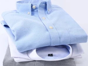 Men's long sleeve shirt Oxford woven casual non-ironing spring summer autumn slim top comfortable trend fashion with white shirt