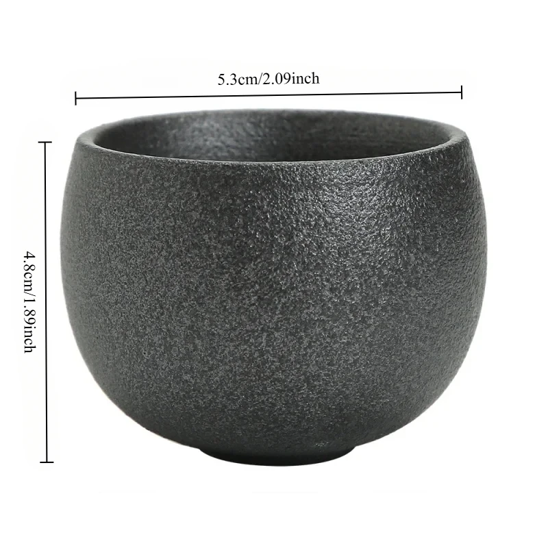 Japanese Ceramic Tea Cup - Vintage Rustic Stoneware, Handmade Single Cup, Zen Home & Tea Ceremony Use, Unique Design - Image 5