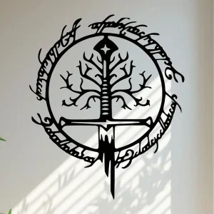 Stylish Iron Oath Wall Art Inspired By Lord Of The Rings Great For Adding Character To Any Home Decor