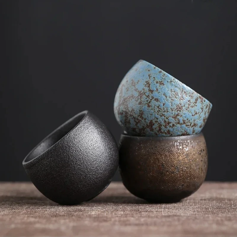 Japanese Ceramic Tea Cup - Vintage Rustic Stoneware, Handmade Single Cup, Zen Home & Tea Ceremony Use, Unique Design - Image 2